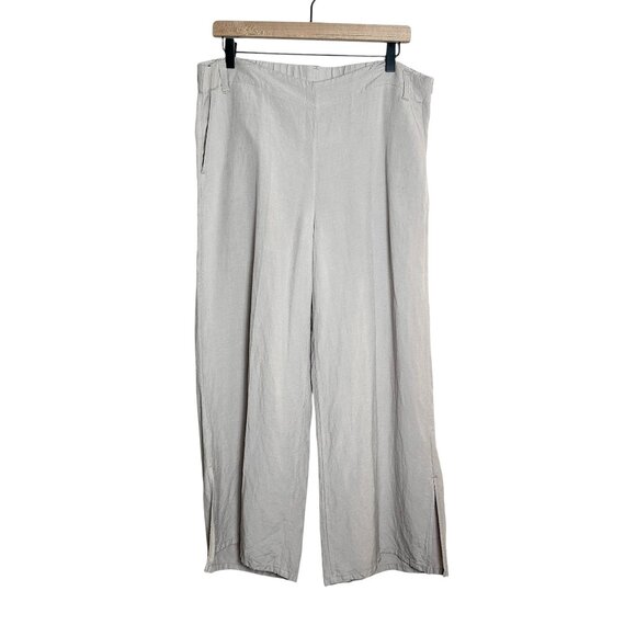 J.Jill Linen Blend Wide Leg Pants Size Large | Lightweight Coastal Grandma Beach - Picture 1 of 10